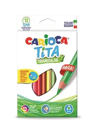 Carioca Tita Maxi Üçgen Kuruboya 12"li 42791