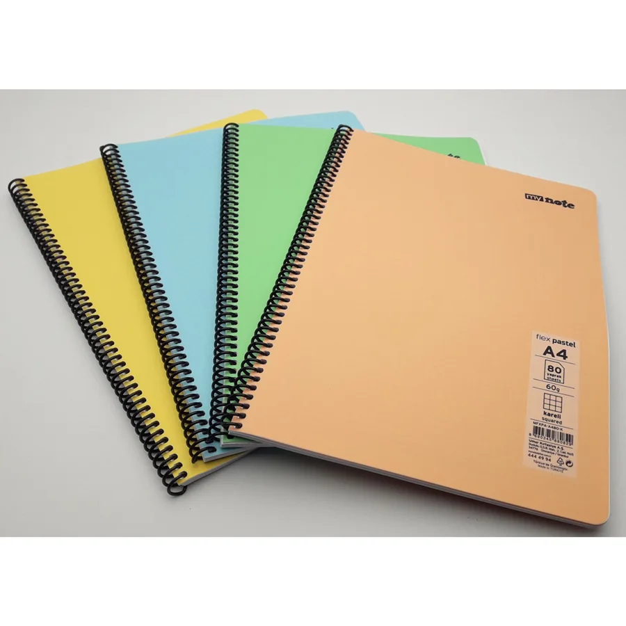 Umur Mynote Flex Konulu A4 Pp Kapak Spiralli Defter 3+1 Bölmeli 120 Yp Mfxko-3+1-120