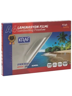 Kraf A4 100 Mic Laminasyon Filmi 100 Lü 2120
