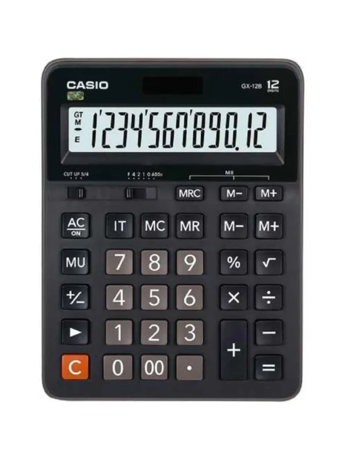 Casio Gx-12b-bk Hesap Makinesi 12 Hane