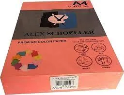 Alex Schoeller A4 75 Gr Renkli Fotokopi Kağıdı 500"lü Fosforlu Pembe Alx-742