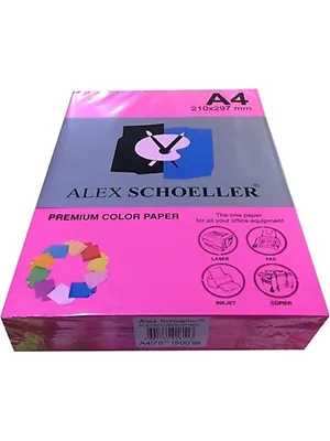 Alex Schoeller A4 75 Gr Renkli Fotokopi Kağıdı 500"lü Fosforlu Fuşya Alx-750
