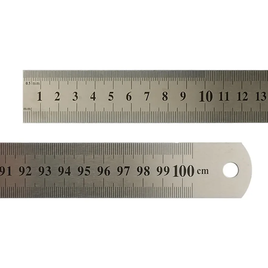 Kraf 100 Cm Çelik Cetvel İnç Ölçülü 500g