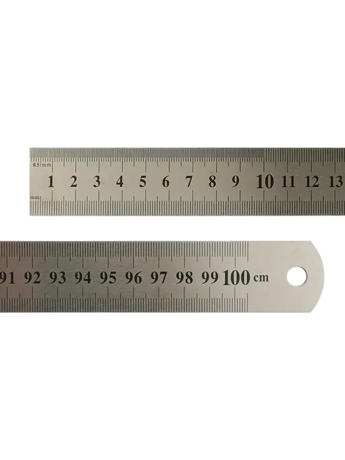 Kraf 100 Cm Çelik Cetvel İnç Ölçülü 500g