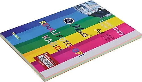 Masis A4 80 Gr 10 Renk Fotokopi Kağıdı 100 Lü Fk-r10
