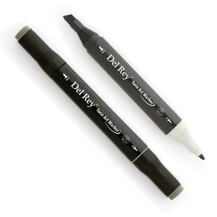 Del Rey Twin Çift Uçlu Marker Kalem Wg6 Warm Grey