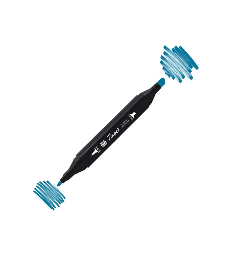 Del Rey Twin Çift Uçlu Marker Kalem B64 İndian Blue