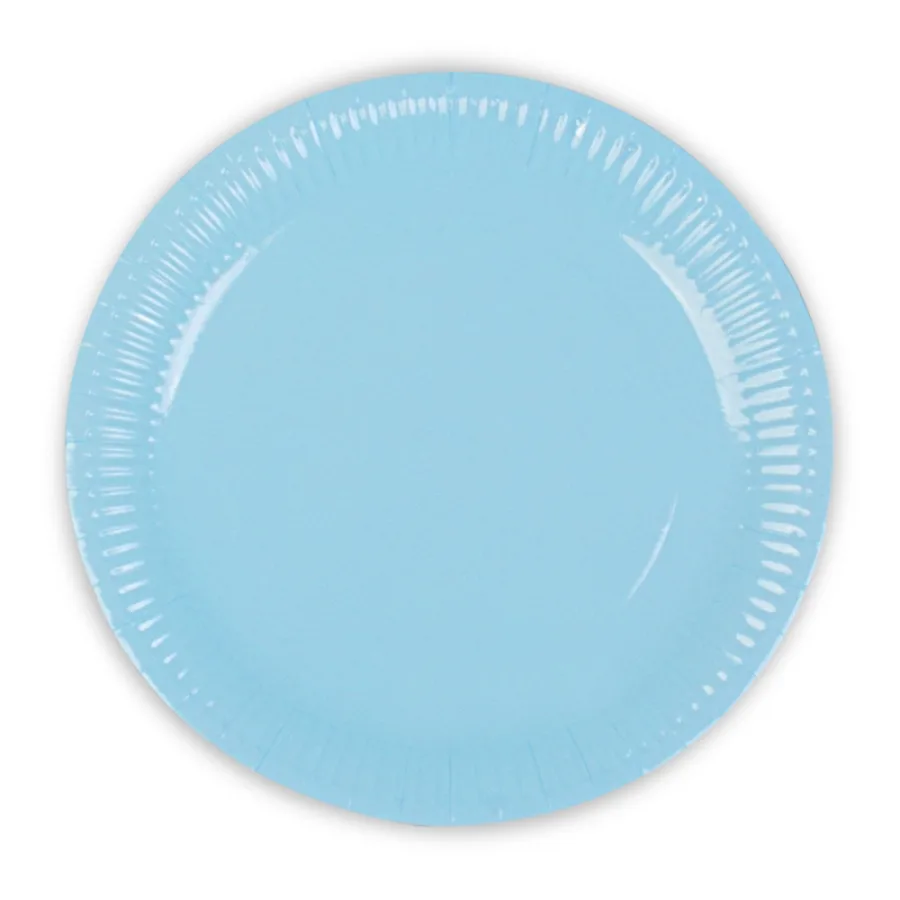 Nedi 22 Cm Karton Tabak 8 Li Düz Makaron Mavi 84524