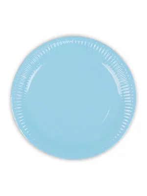 Nedi 22 Cm Karton Tabak 8 Li Düz Makaron Mavi 84524