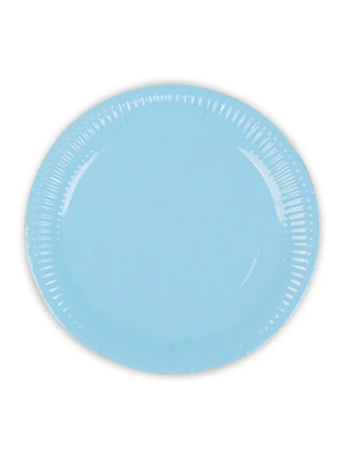 Nedi 22 Cm Karton Tabak 8 Li Düz Makaron Mavi 84524