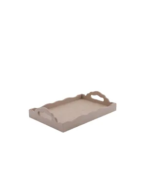 Aka Ahşap 30x20x6.5 Cm Oymalı Tepsi Tp 01