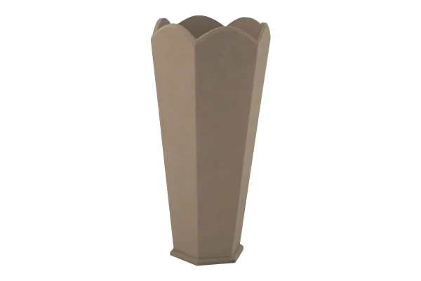 Aka Ahşap 15x15x35 Cm Altıgen Vazo Vz 06