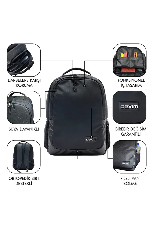 Dexım Dxbp12 Venio 15.6" Notebook Sırt Çantası Siyah