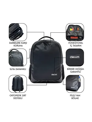 Dexım Dxbp12 Venio 15.6" Notebook Sırt Çantası Siyah