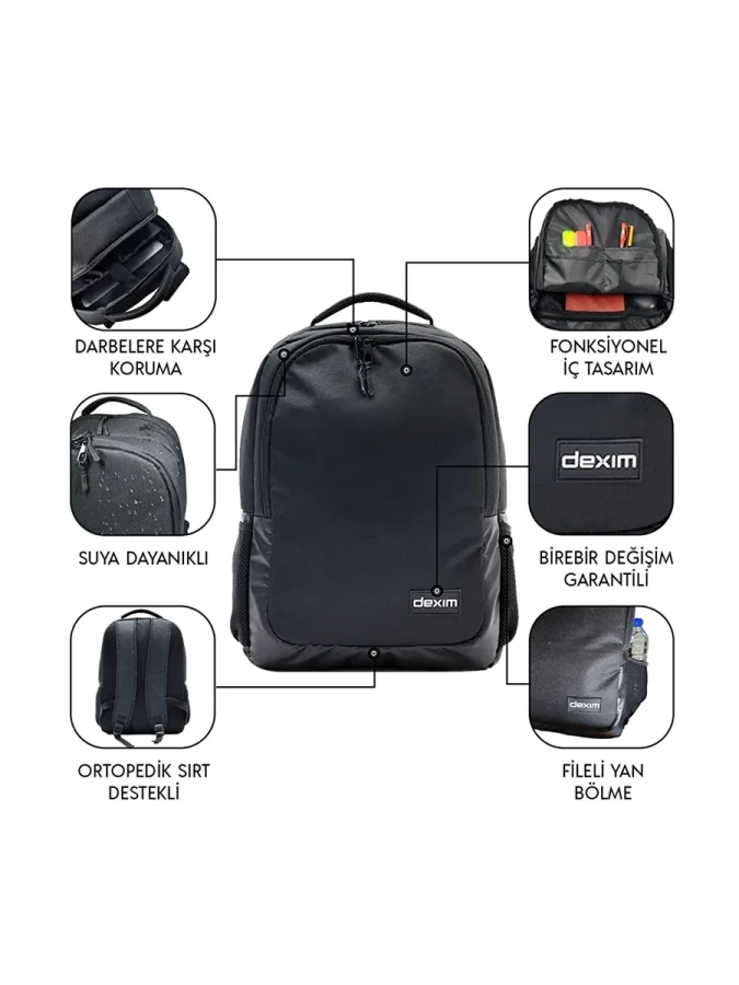 Dexım Dxbp12 Venio 15.6" Notebook Sırt Çantası Siyah