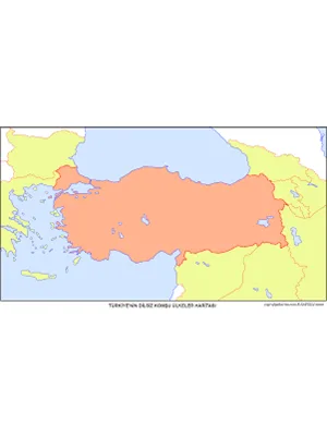 Odak A3 Türkiye-dünya Siyasi Çift Taraflı Dilsiz Harita