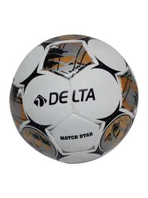 Delta Match Star Futbol Topu No:5 Siyah-gold-gümüş