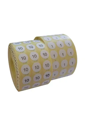 Tekno 10 Mm Numaralı Etiket 10000"li (8 Rakamı)