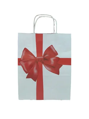 Nedi 25x31 Cm Büküm Saplı Kraft Çanta Fiyonk Baskılı 079781