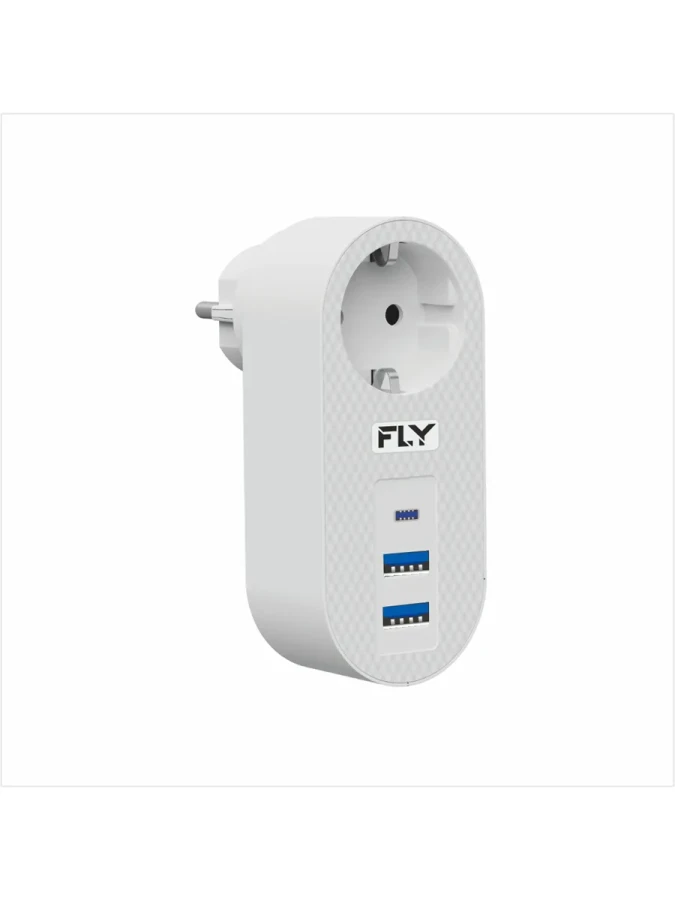Fly 3400-01 Akım Korumalı 1xusb-c 2xusb-a 10a Priz