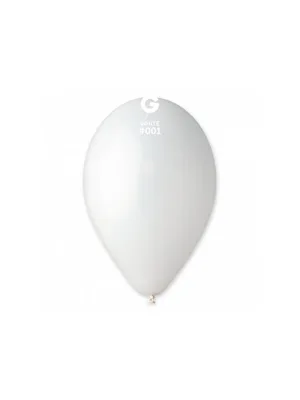 Gemar 12" Düz Renk Balon Beyaz 100"lü