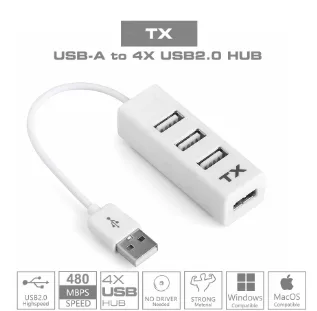 Tx Acusb24w 4 Port Usb 2.0 Hub Çoğaltıcı Beyaz