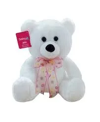 Selay 37 Cm Peluş Oturan Ayı Kırmızı 1178