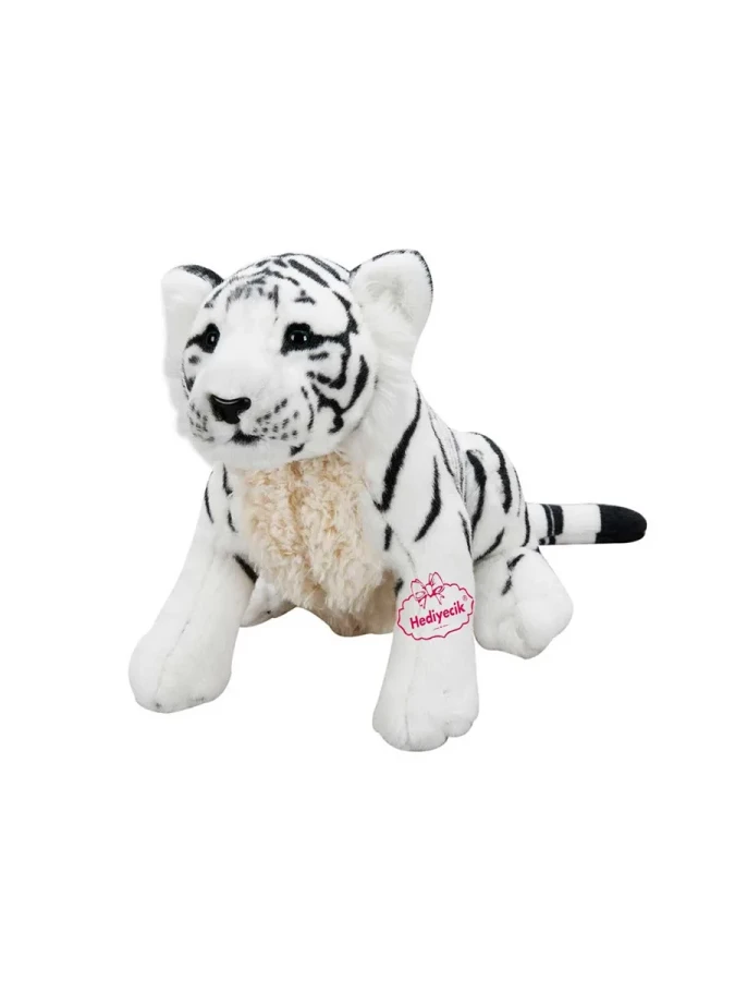 Selay 32 Cm Peluş Oturan Kaplan Gri 1335