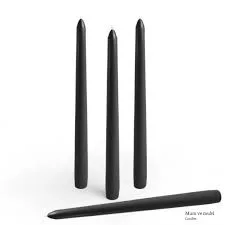 Nedi 25 Cm Şamdan Mumu 4"lü Siyah 1045bl