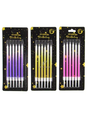 Nedi 11 Cm İnce Mum 6"lı Üç Renk Tyb-2