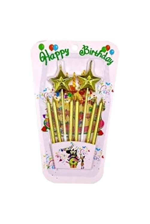 Nedi Yıldızlı Mum 8"li Altın 5825g