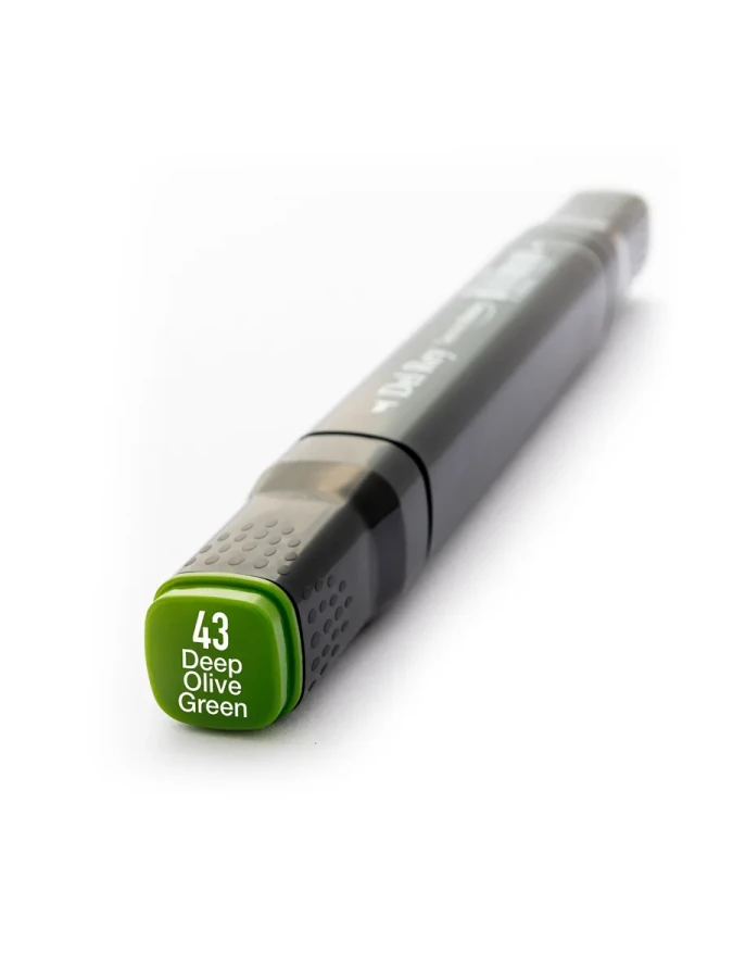 Del Rey Twin Çift Uçlu Marker Kalem G43 Deep Olive Green