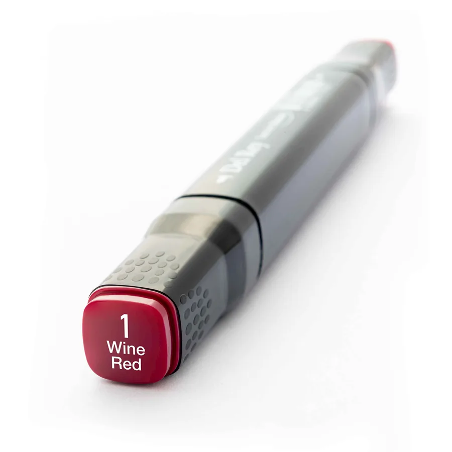 Del Rey Twin Çift Uçlu Marker Kalem R1 Wine Red