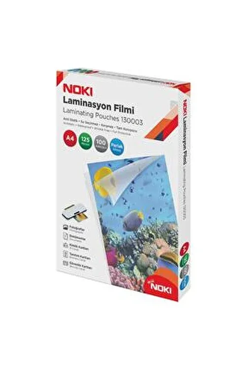 Noki A4 125 Mic Parlak Laminasyon Filmi 100 Lü 130003