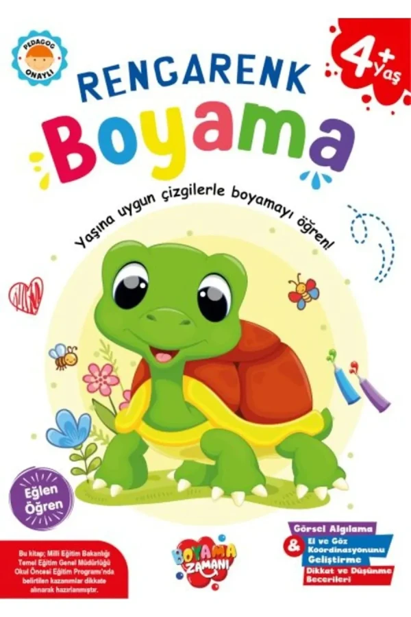 Boyama Zamanı Rengarenk Boyama (+4 Yaş) - Koloni Kitap