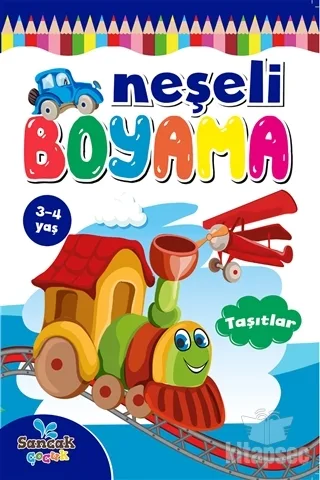 Boyama Zamanı Neşeli Boyama - Taşıtlar - Koloni Kitap