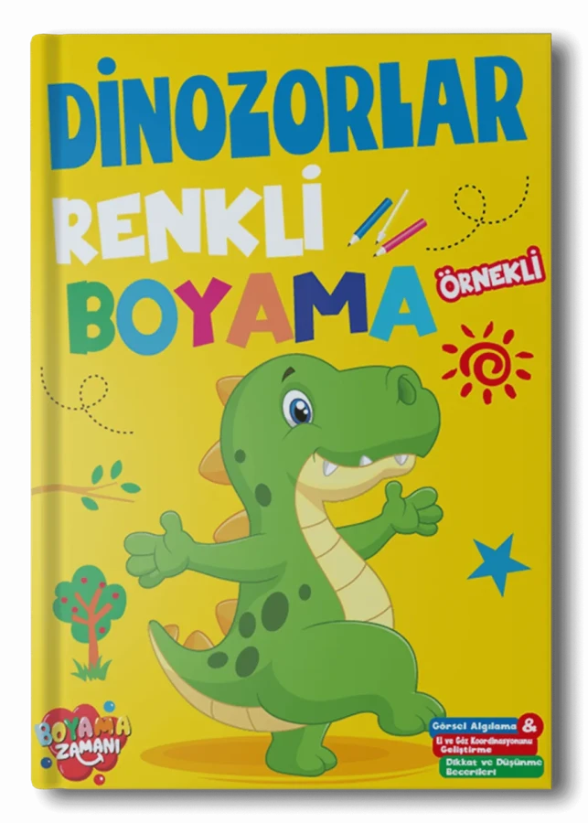 Boyama Zamanı Renkli Boyama - Dinozorlar - Koloni Kitap