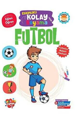 Boyama Zamanı Etkinlikli Kolay Boyama - Futbol - Koloni Kitap