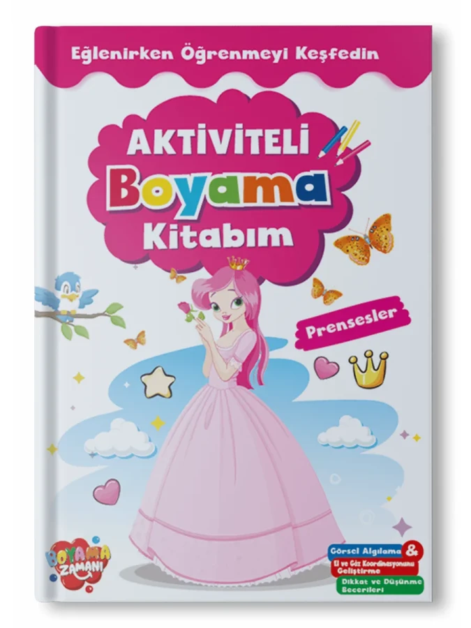 Boyama Zamanı Aktiviteli Boyama Kitabım - Prensesler - Koloni Kitap