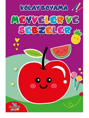Boyama Zamanı Şirin Boyama - Meyveler ve Sebzeler - Koloni Kitap