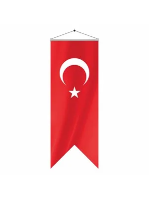 Kale 70x200 Saten Kırlangıç Türk Bayrağı