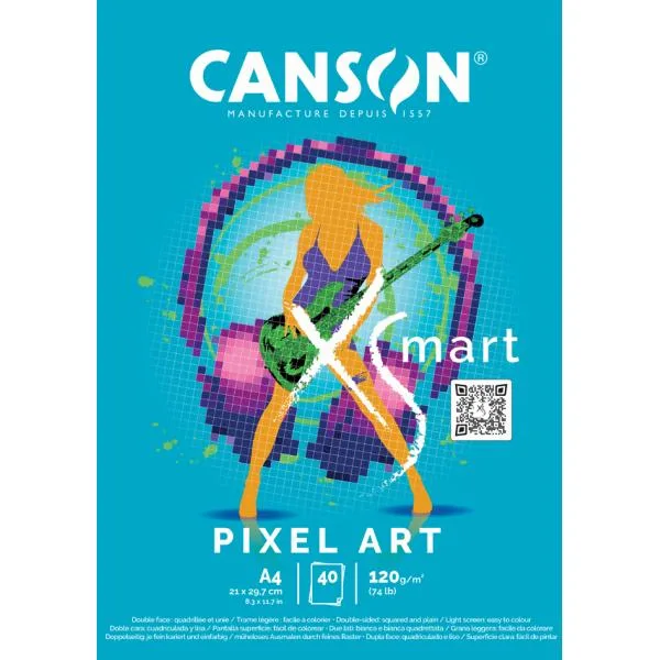 Canson Xsmart A4 120 Gr Pixel Art Çizim Defteri 40 Yp 32250p004