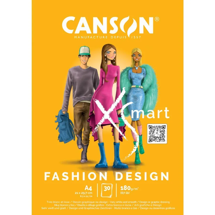 Canson Xsmart A4 180 Gr Fashion Design Çizim Defteri 30 Yp 32250p000