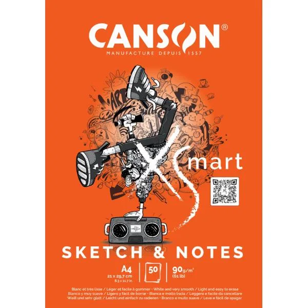 Canson Xsmart A4 90 Gr Sketch & Notes Çizim Defteri 50 Yp 32250p003