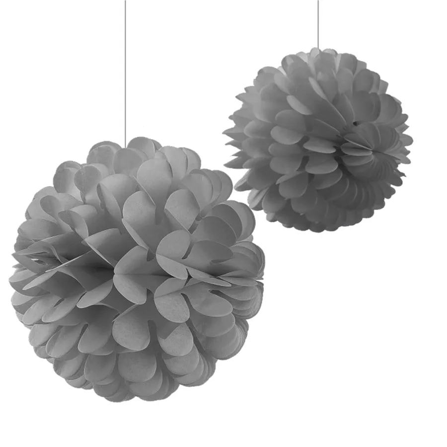 Nedi 30 Cm Kağıt Top Çiçek Süs Sılver W4634-2s