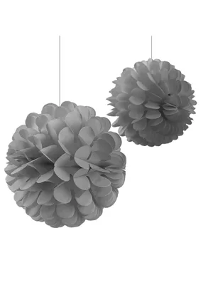 Nedi 30 Cm Kağıt Top Çiçek Süs Sılver W4634-2s