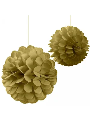Nedi 30 Cm Kağıt Top Çiçek Süs Gold W4634-2g