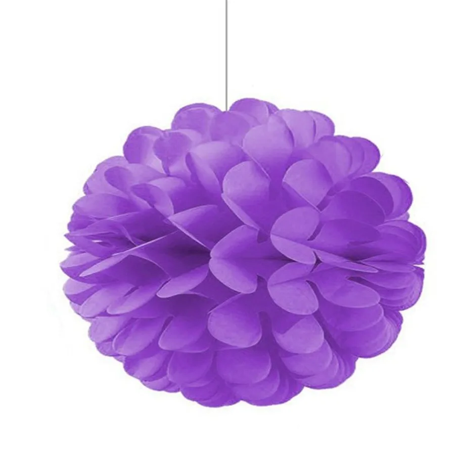 Nedi 30 Cm Kağıt Top Çiçek Süs Mor W4634-2pu