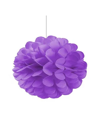 Nedi 30 Cm Kağıt Top Çiçek Süs Mor W4634-2pu