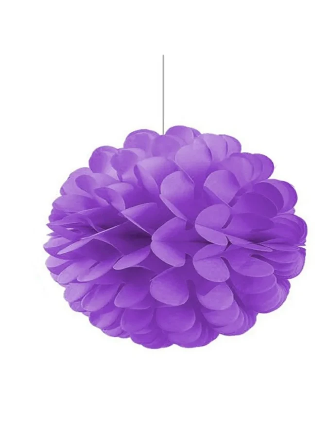Nedi 30 Cm Kağıt Top Çiçek Süs Mor W4634-2pu